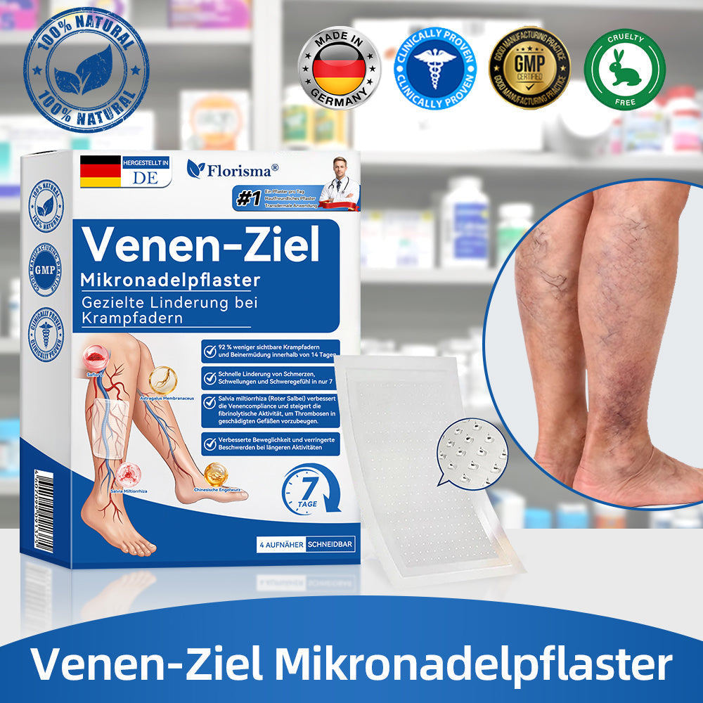 🛡️ 𝐅𝐥𝐨𝐫𝐢𝐬𝐦𝐚® 🎉 𝑲𝒍𝒊𝒏𝒊𝒔𝒄𝒉𝒆𝒔 𝑴𝒊𝒄𝒓𝒐𝒏𝒆𝒆𝒅𝒍𝒆‑𝑷𝒇𝒍𝒂𝒔𝒕𝒆𝒓 𝒎𝒊𝒕 𝑫𝒊𝒐𝒔𝒎𝒊𝒏 & 𝑯𝒆𝒔𝒑𝒆𝒓𝒊𝒅𝒊𝒏 — Eine fortschrittliche pflanzliche Wirkstoffkombination zur gezielten Unterstützung bei Besenreisern und Krampfadern sowie zur Linderung von schweren und müden Beinen.👩‍⚕️